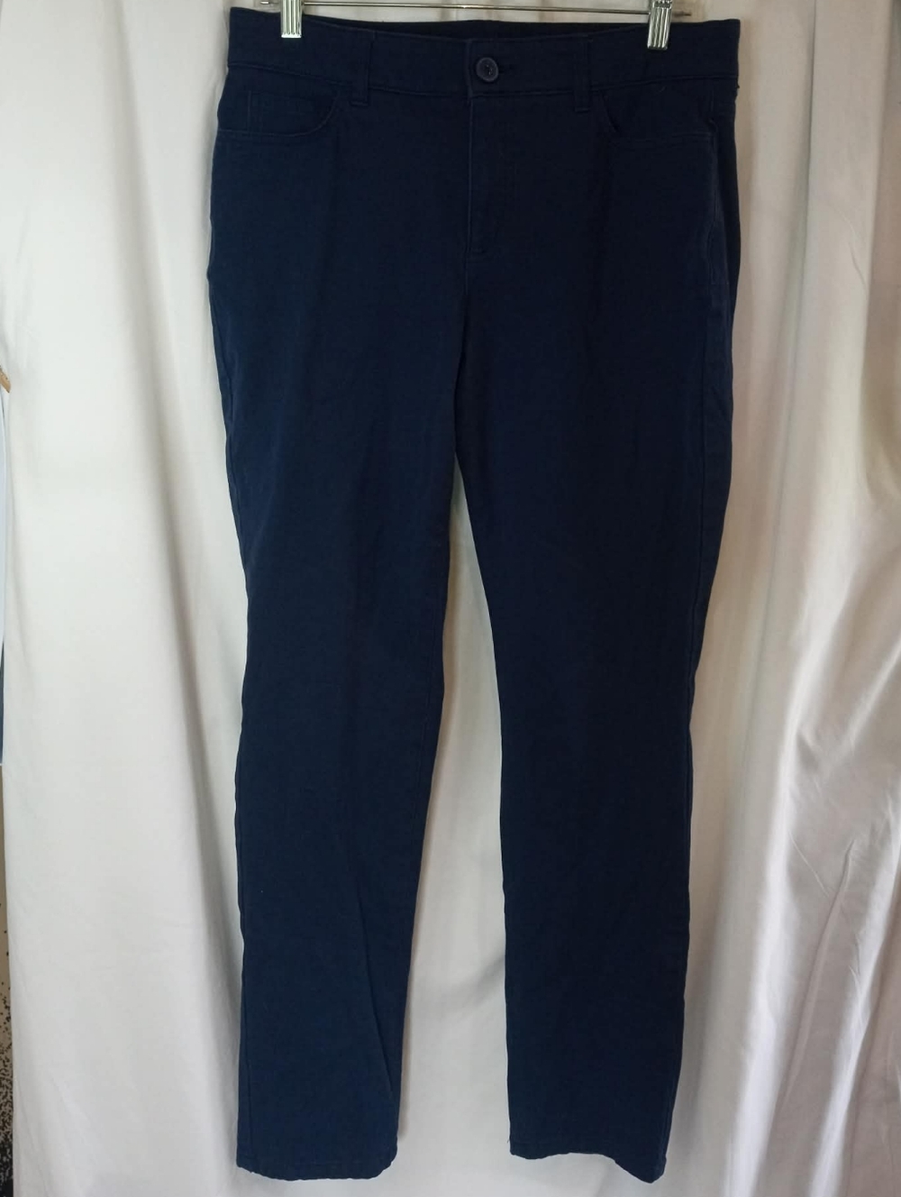 Chaps Navy Blue Pants Women's Slacks Chinos Office Casual Cotton Classic School
